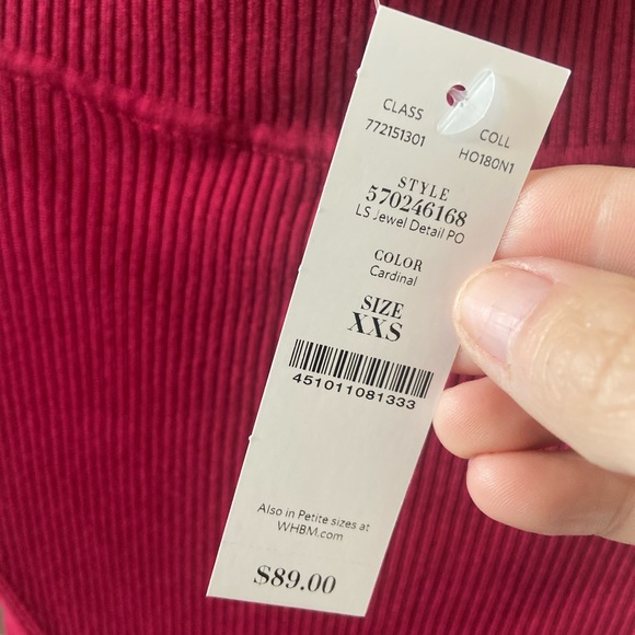 NWT White House Black Market Sweater Size XXS - Picture 6 of 8